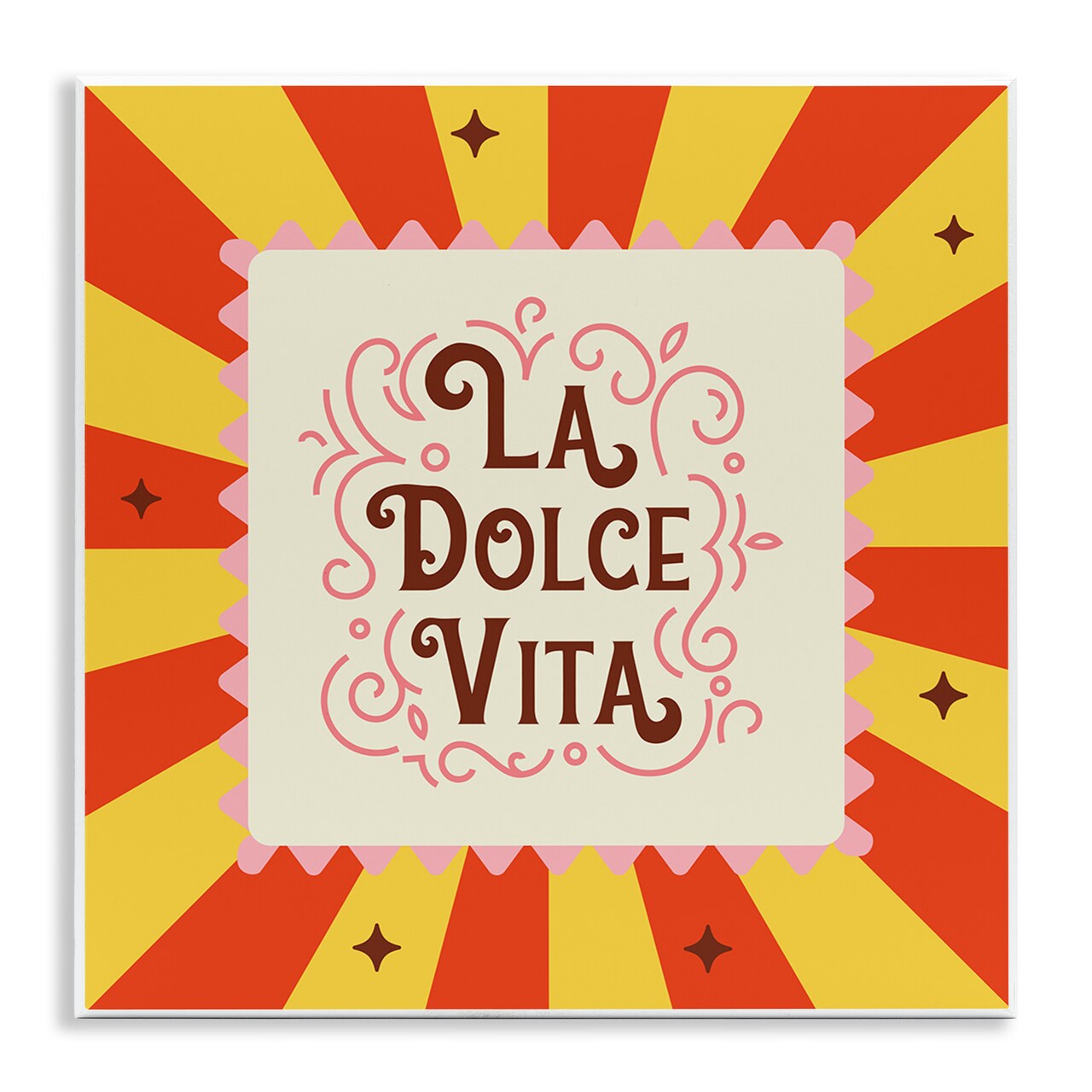 Stupell Industries Whimsical Classic La Dolce Vita Wall Plaque By Angela Steahling